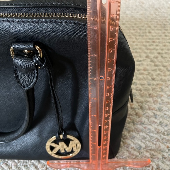 Michael Kors jet set satchel black saffiano leather crossbody bag - Picture 6 of 10